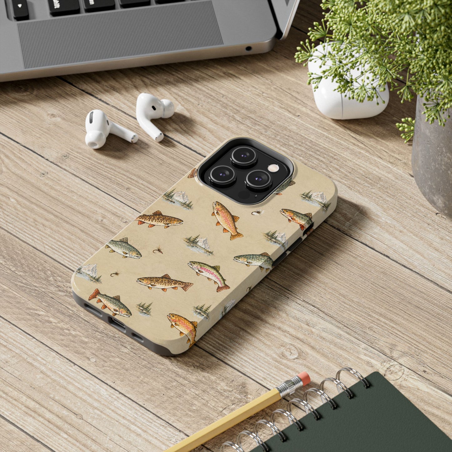 Vintage Trout Pattern Phone Case
