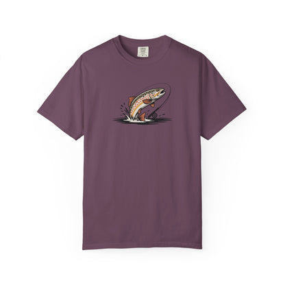 Trout Leap Graphic T-Shirt — Vintage Fishing Tee for Anglers