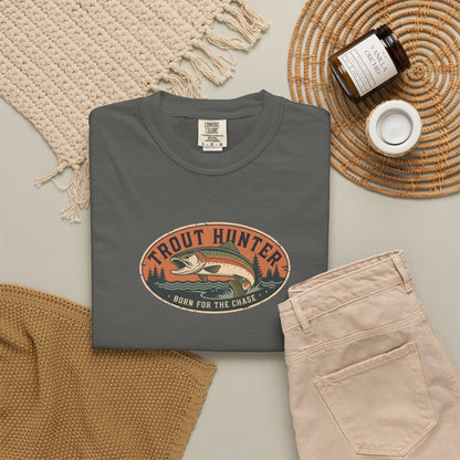 Trout Hunter Fishing T-Shirt — Vintage Outdoor Fishing Tee