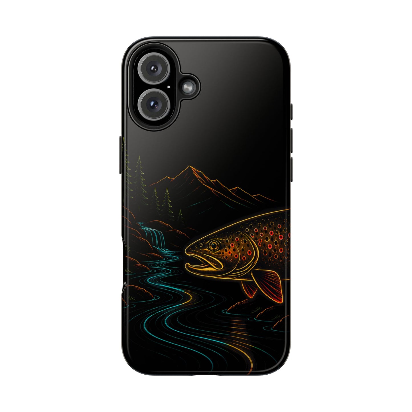 Brown Trout Neon Wilderness Tough Phone Case