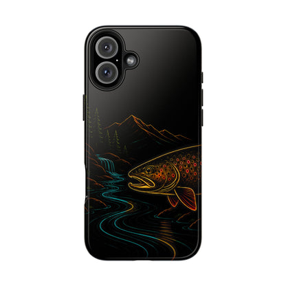 Brown Trout Neon Wilderness Tough Phone Case