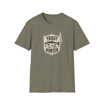 Trout Hunter T-Shirt, Fishing Tee, Unisex Apparel, Outdoor Shirt, Gift for Anglers, Casual Wear, Nature Lover Gear