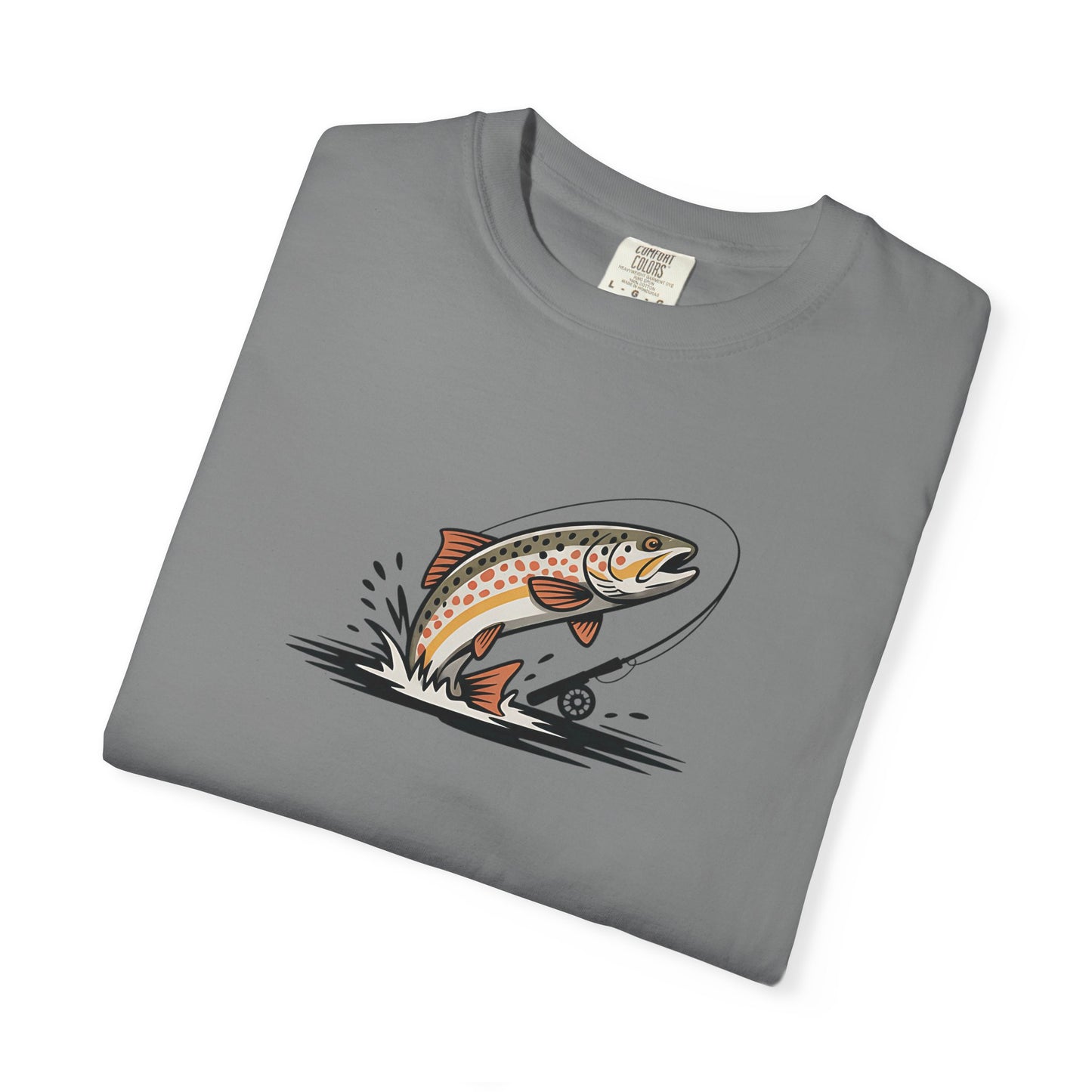 Trout Leap Graphic T-Shirt — Vintage Fishing Tee for Anglers