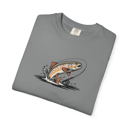 Trout Leap Graphic T-Shirt — Vintage Fishing Tee for Anglers