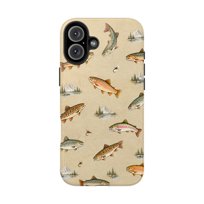 Vintage Trout Pattern Phone Case