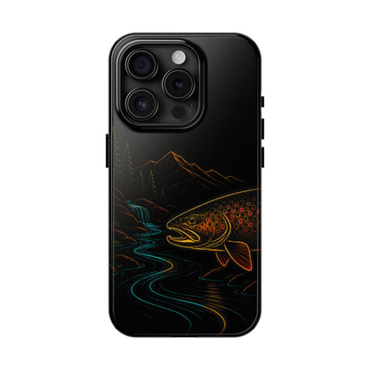 Brown Trout Neon Wilderness Tough Phone Case