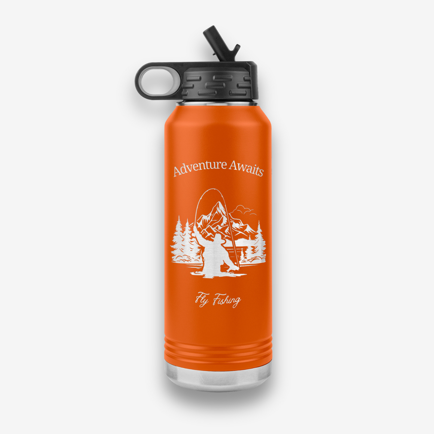 Adventure Awaits Fly Fishing Water Bottle 32oz