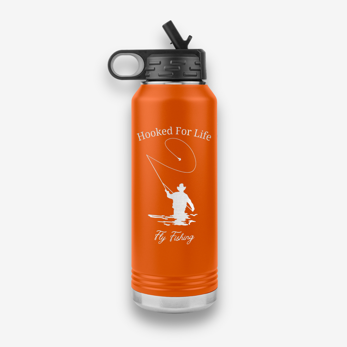 Hooked For Life Fly Fishing Water Bottle 32oz