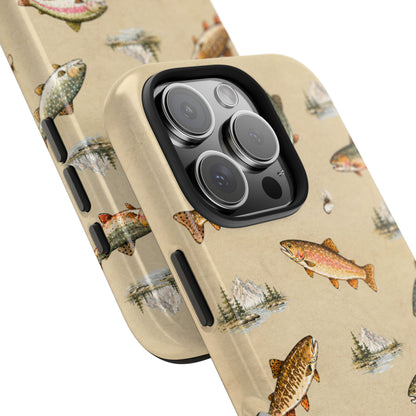 Vintage Trout Pattern Phone Case