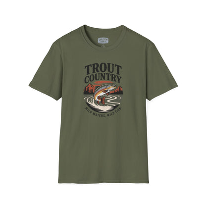 Trout Country Wild Waters Fishing T-Shirt | Rugged Angler Tee