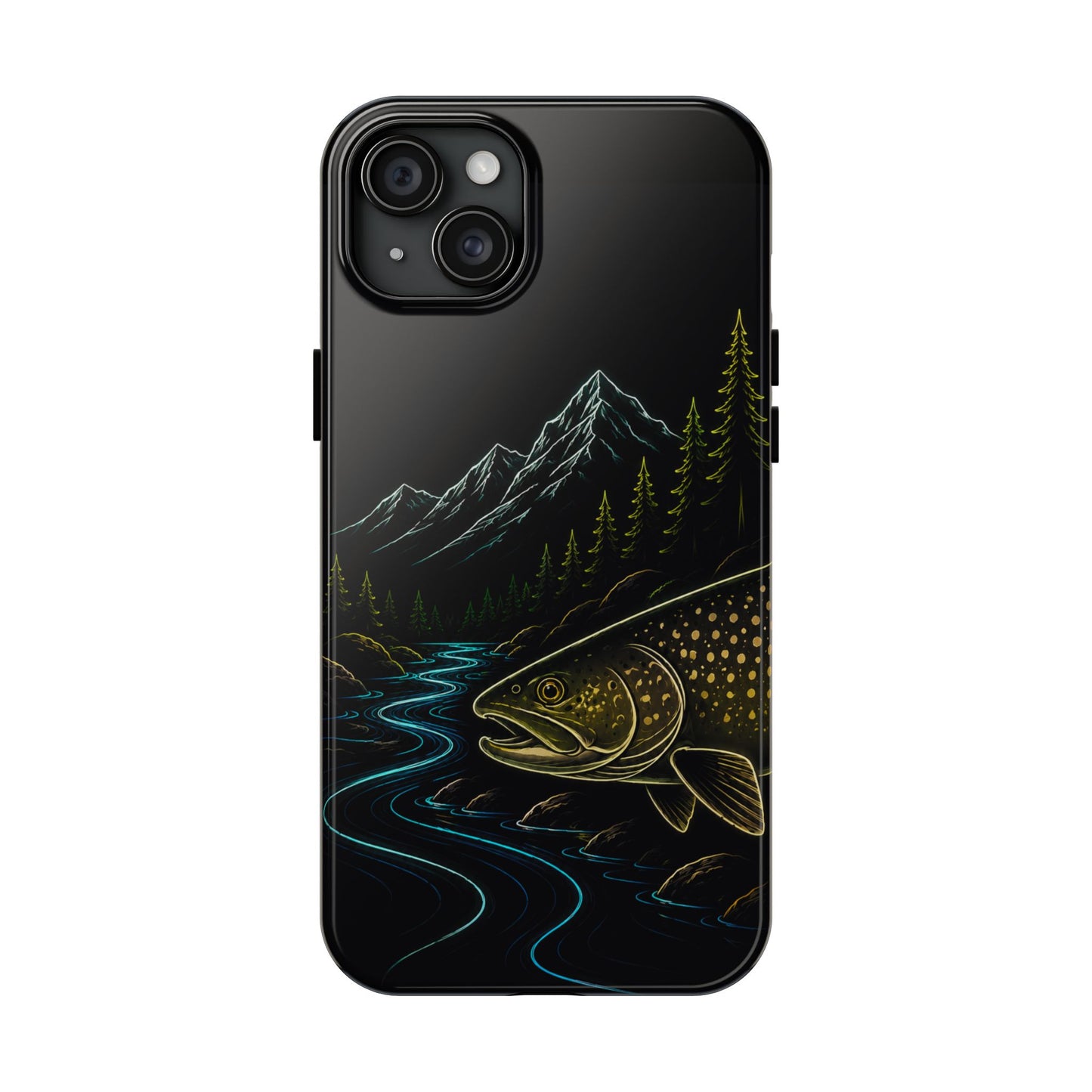 Lake Trout Neon Wilderness Tough Phone Case