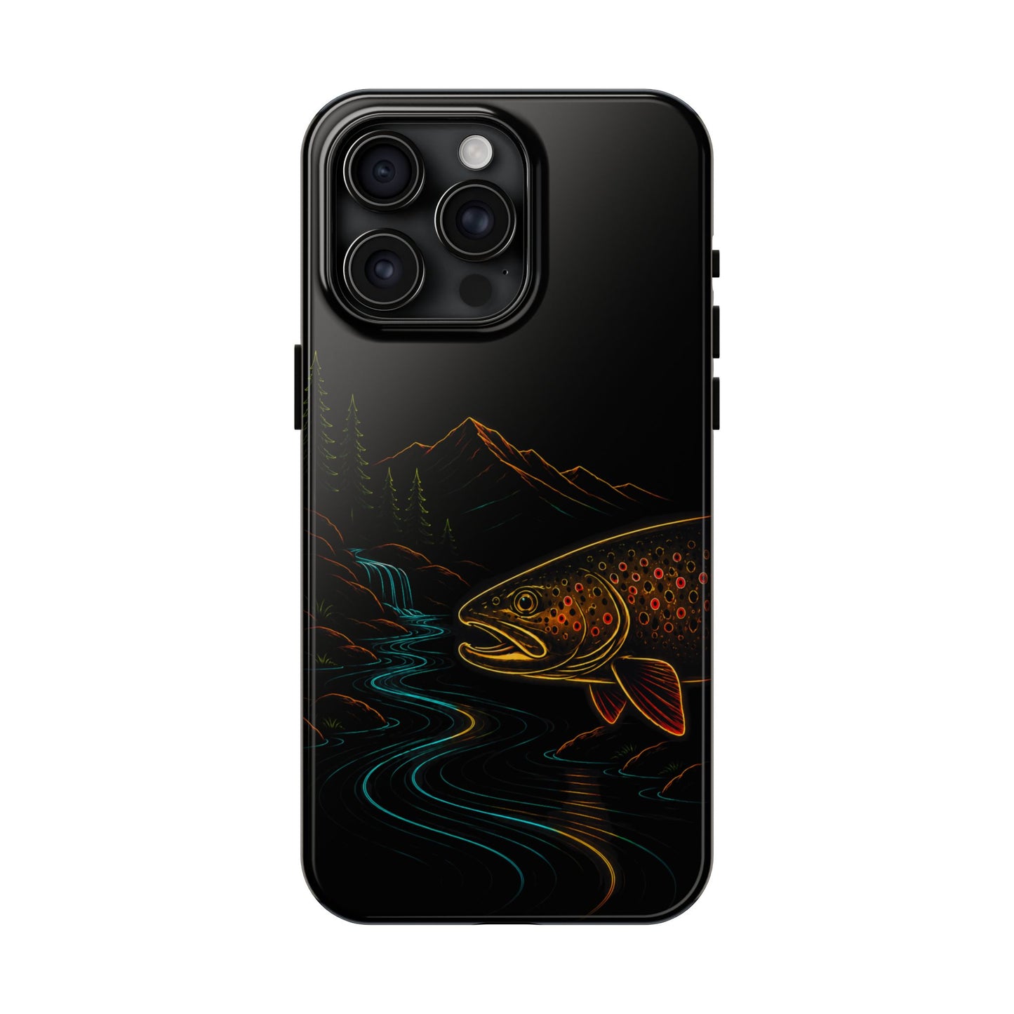 Brown Trout Neon Wilderness Tough Phone Case