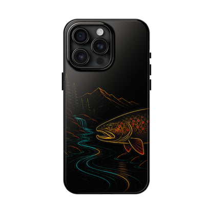Brown Trout Neon Wilderness Tough Phone Case