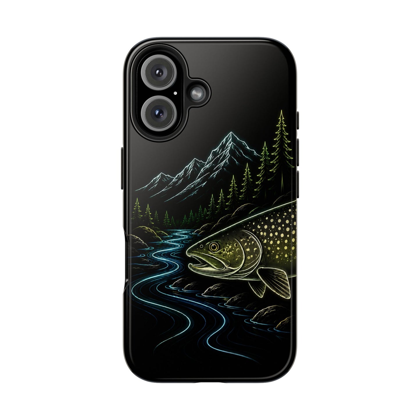 Lake Trout Neon Wilderness Tough Phone Case