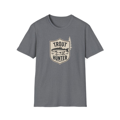 Trout Hunter T-Shirt, Fishing Tee, Unisex Apparel, Outdoor Shirt, Gift for Anglers, Casual Wear, Nature Lover Gear