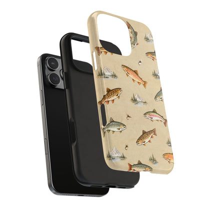 Vintage Trout Pattern Phone Case