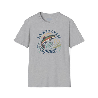 Born to Chase Trout Fishing T-Shirt | Rugged Outdoor Tee for Anglers