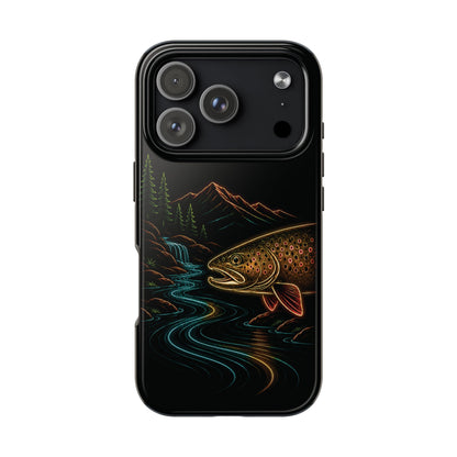 Brown Trout Neon Wilderness Phone Case