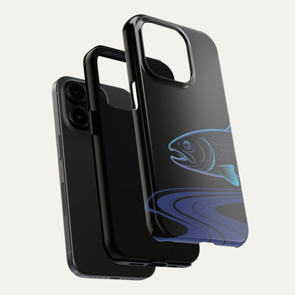 Neon Trout Outline Tough Phone Case