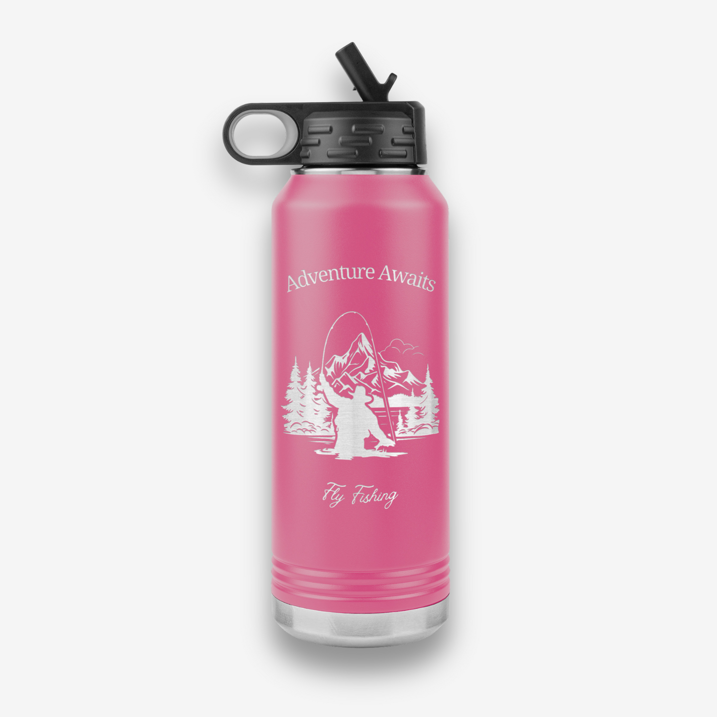 Adventure Awaits Fly Fishing Water Bottle 32oz