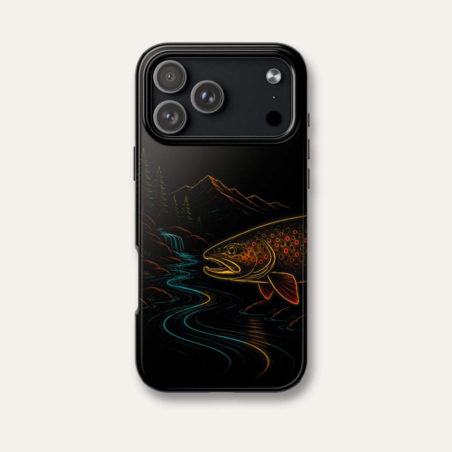 Brown Trout Neon Wilderness Tough Phone Case