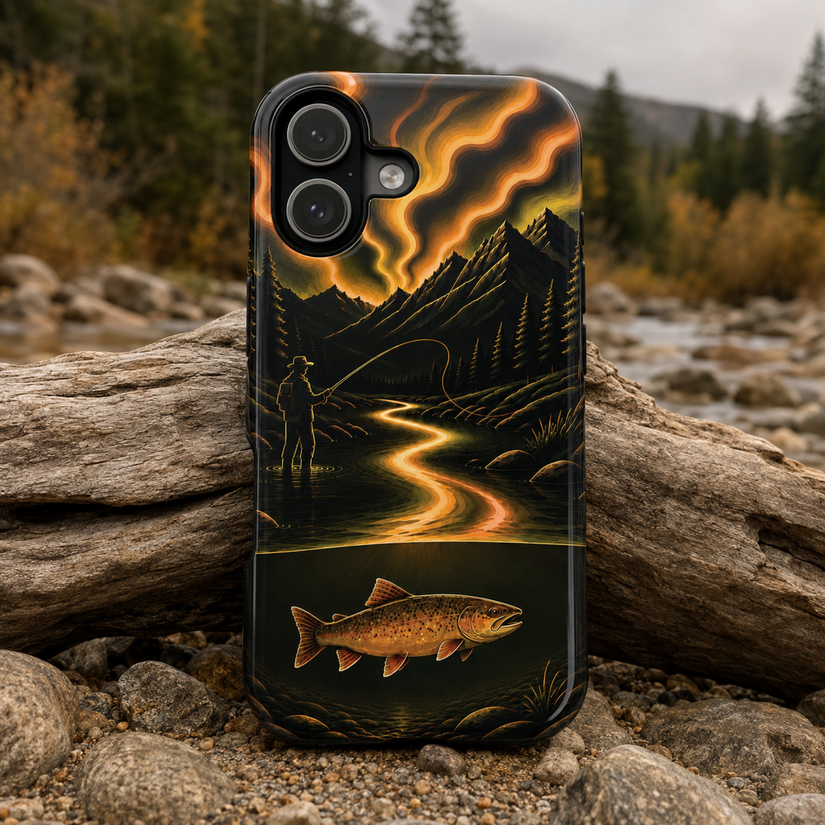 Aurora Brown Trout MagSafe Case