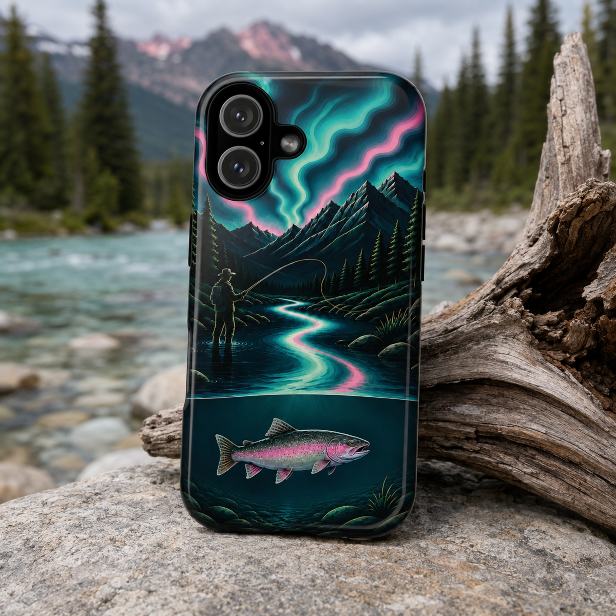 Aurora Rainbow Trout MagSafe Case
