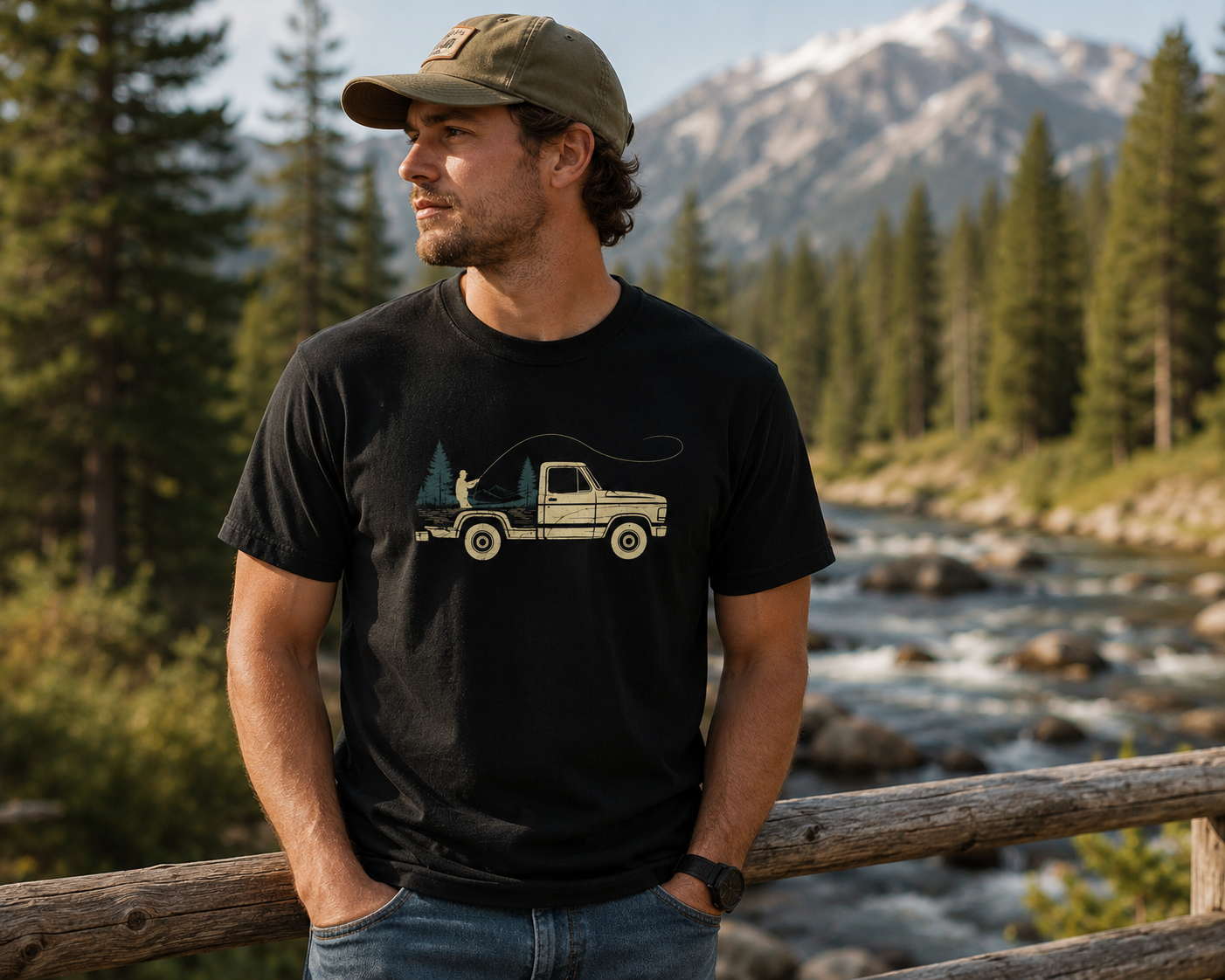 Backroads Trout Fishing Tee