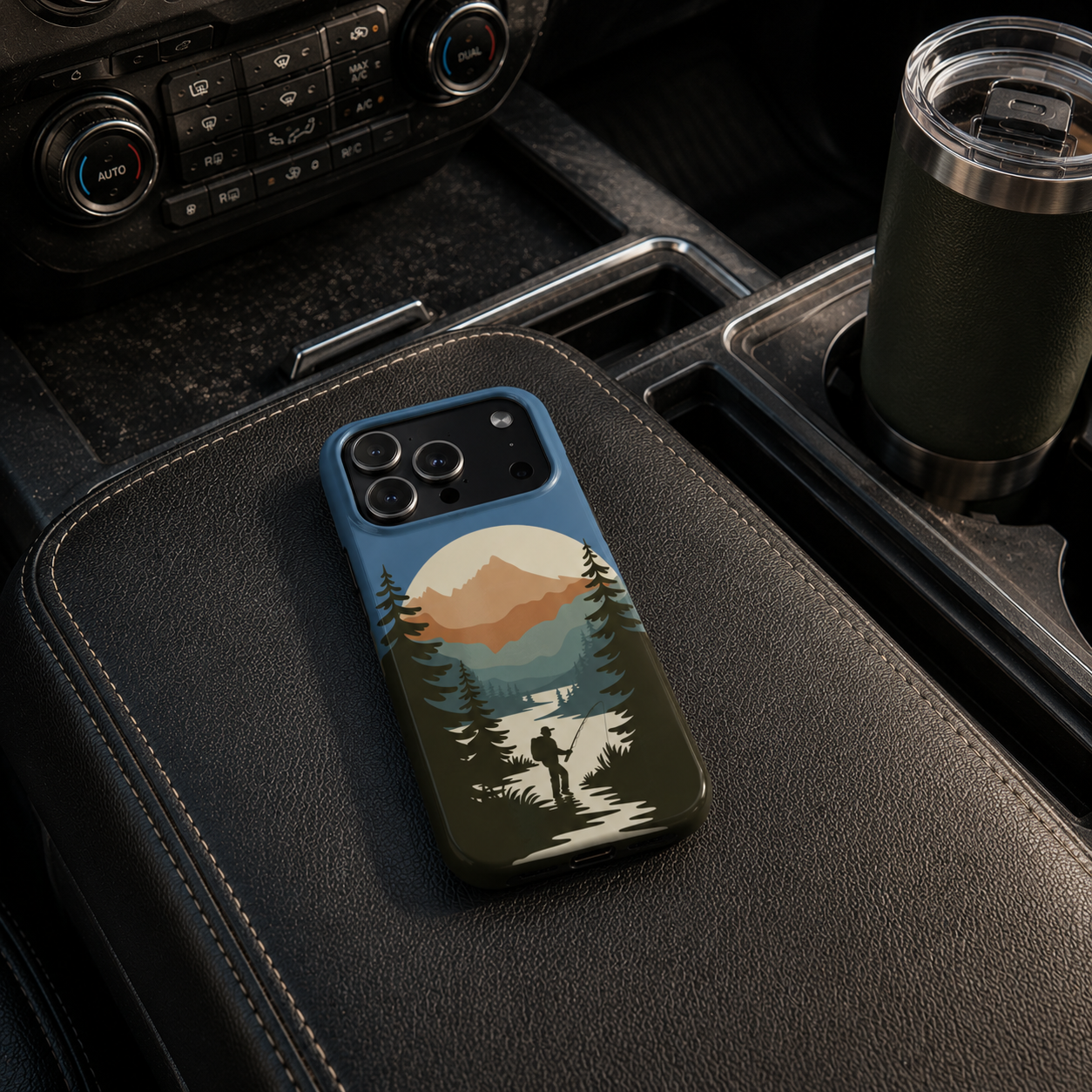 Fishing in The Mountains Tough Phone Case