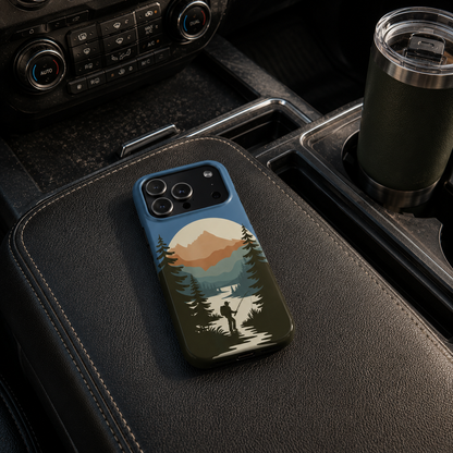Fishing in The Mountains Tough Phone Case