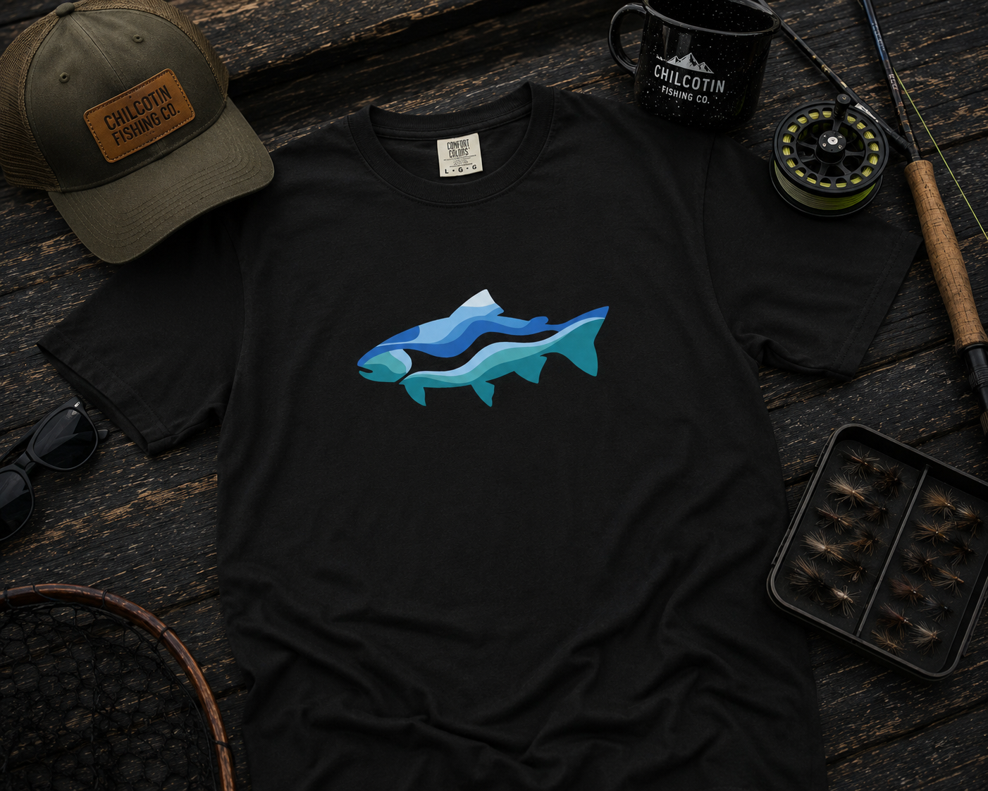 Blue Current Fish Tee