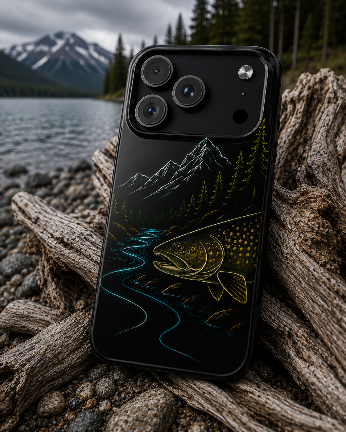 Lake Trout Neon Wilderness Tough Phone Case