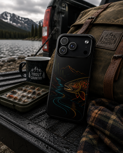 Brown Trout Neon Wilderness Phone Case