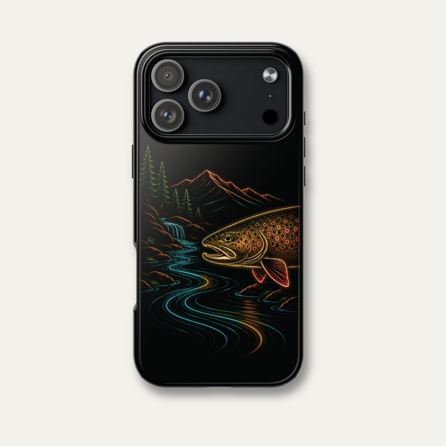 Brown Trout Neon Wilderness Phone Case