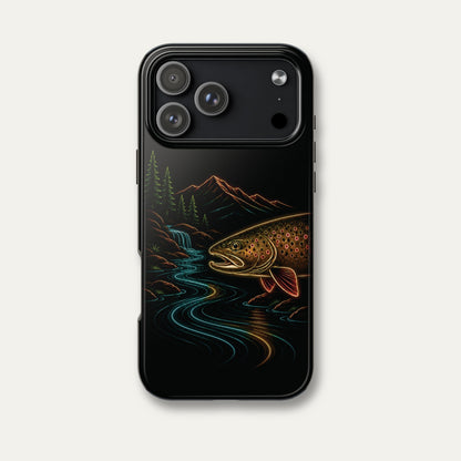Brown Trout Neon Wilderness Phone Case