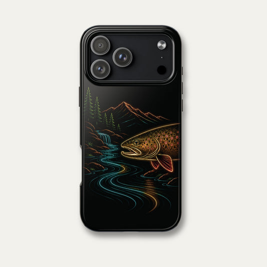 Brown Trout Neon Wilderness Phone Case