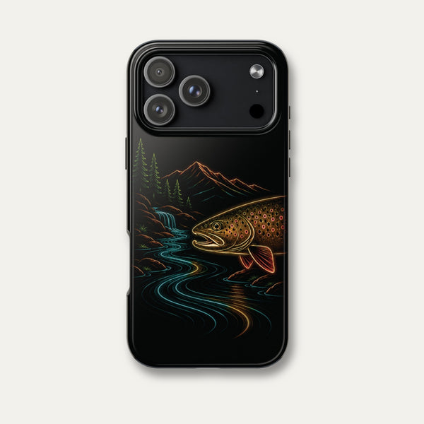Brown Trout Neon Wilderness Phone Case