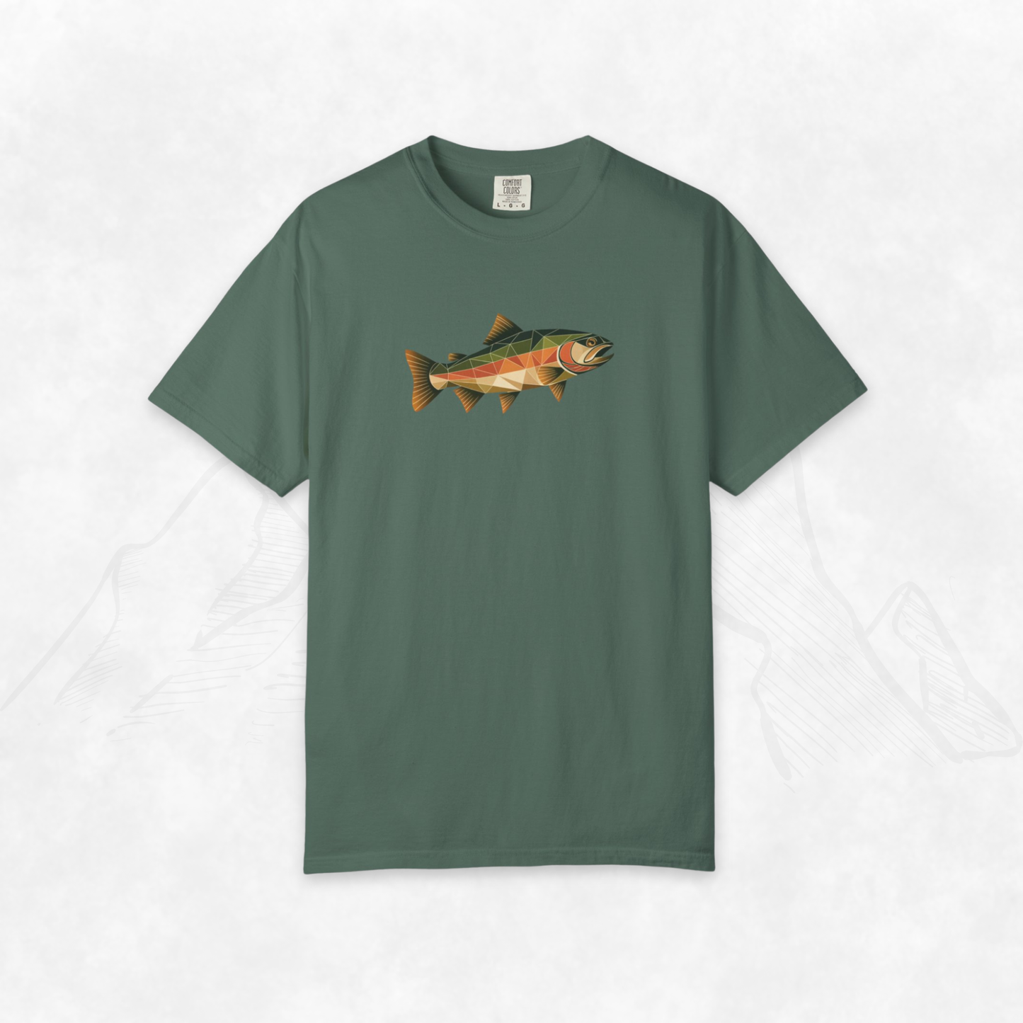Trout Fishing T-Shirt – Abstract Trout Design Tee